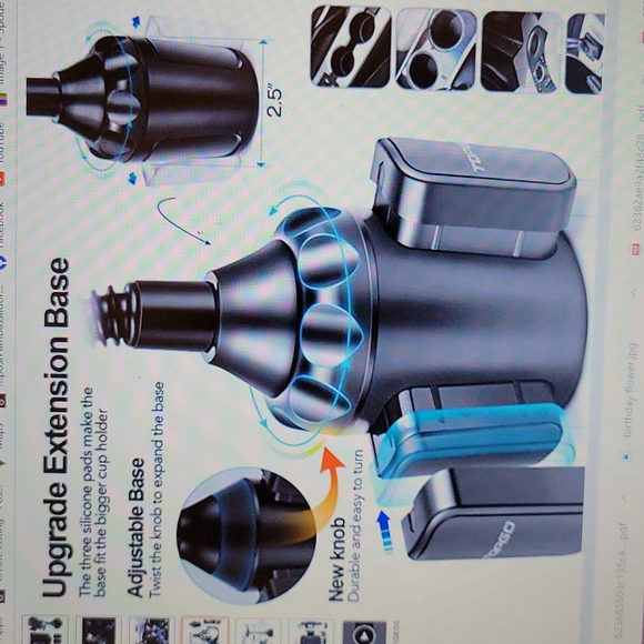 TOPGO CUP HOLDER SMARTPHONE CELLPHONE CRADLE Adjustable Gooseneck New - Picture 4 of 6